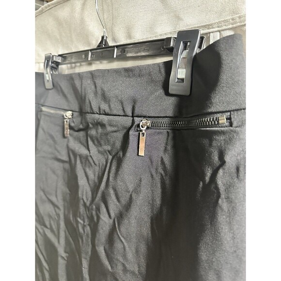 NWT Center Ville Paris Black Pencil Skirt - Size 12 Pockets Button Formal Work - Picture 3 of 8